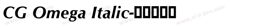 CG Omega Italic字体转换